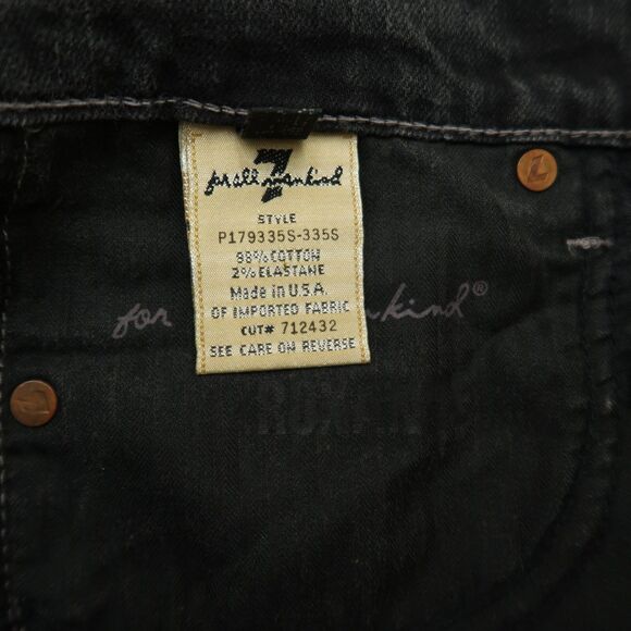 7 For All Mankind Jeans Women's Size 28 Gray Low-Rise Skinny Denim 30" Inseam - Picture 12 of 16